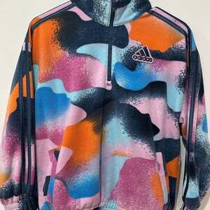 Adidas Girls' Colorful Half Zip Fleece Pullover Youth XL 16